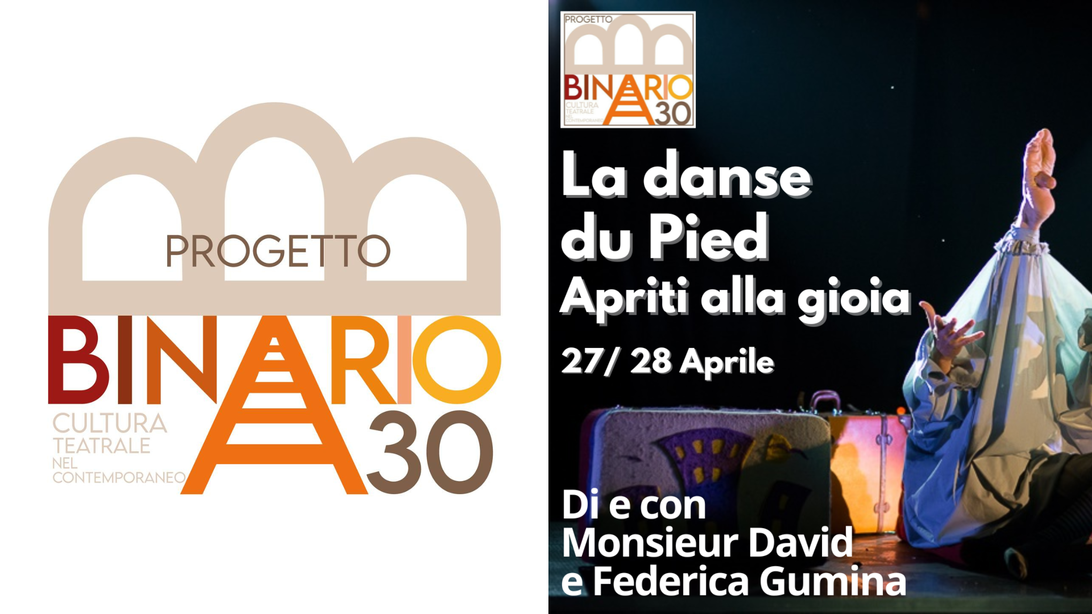 27 e 28/4/24 “La danse du Pied – Apriti alla gioia” al Teatro Binario 30